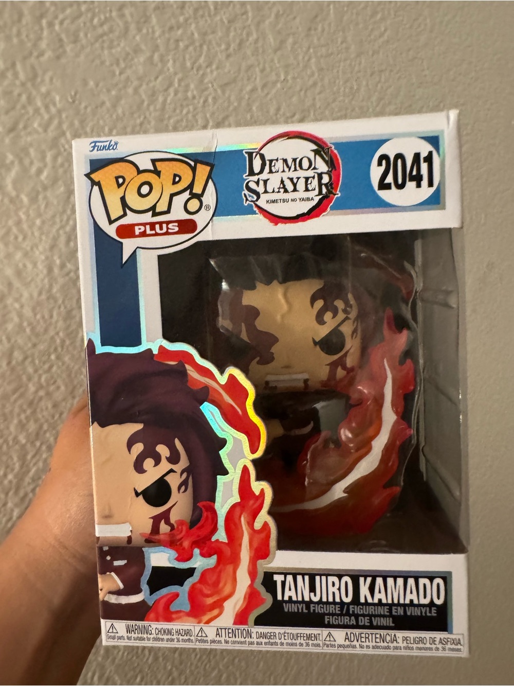 Funko Pop! Plus Tanjiro Kamado Vinyl Figure - Red, Black, Brown